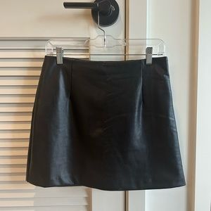 Abercrombie Vegan Leather Mini Skirt